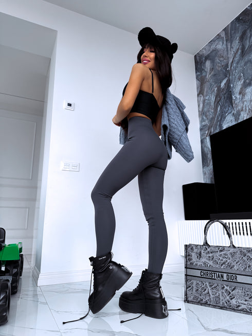 ТЕРМО леггинсы "PERFECT BODY LM819" - СЕРЫЕ ПРЕДЗАКАЗ